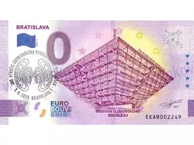 Bratislava - budova Slovenského rozhlasu (EEAB 2023-9) pečiatka 100 r. rozhlas.vysielania v SR