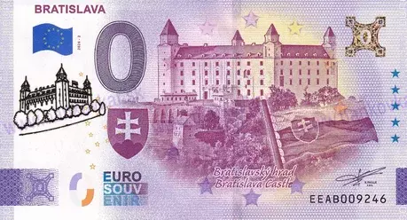 Bratislava - hrad EEAB 2026-2 DOTLAČ 2026 - 3D gold prítlač Au