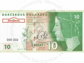 Darčeková poukážka 10€ (2009) podpis