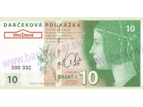 Darčeková poukážka 10€ (2009) podpis