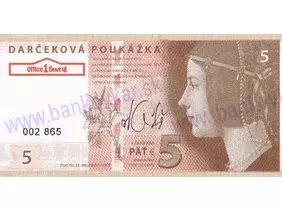 Darčeková poukážka 5€ (2009) podpis