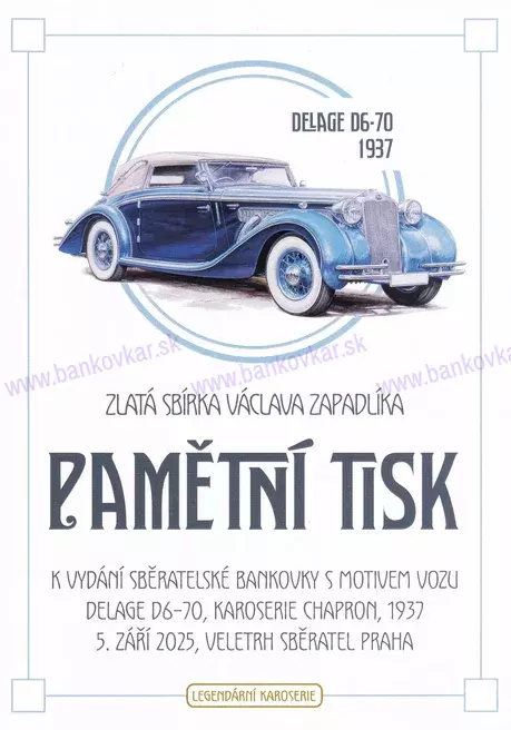 Delage D6-70 1937-1938 - Sběratel Praha 09/2025