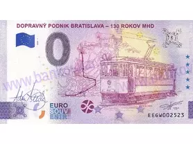 Dopravný podnik BA - 130 rokov MHD (EEGW 2025-1) podpis A.Ferda