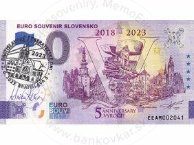 Euro Souvenir Slovensko 2018-2023 (EEAM 2023-7) podpis A.Ferda+peč.