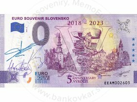 Euro Souvenir Slovensko 2018-2023 (EEAM 2023-7) podpis Faille,Klajban,Ferda