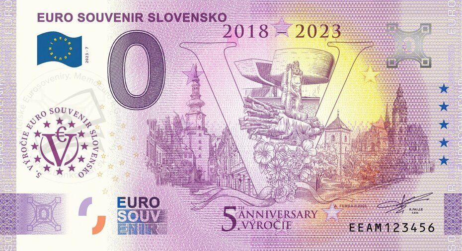 EURO Souvenir Slovensko GOLD PURPLE