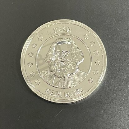 Eurosouvenir Coin - Karl Marx XEAN (postriebrená)