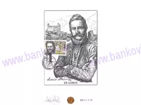 Ex Libris Ľudovít Štúr ... známka + kašet + pečať a podpis A.Ferda