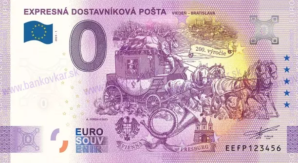 Expresná dostavníková pošta Viedeň-BA 200.výročie (EEEP 2023-1)