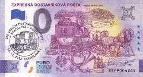 Expresná dostavníková pošta Viedeň-Bratislava (EEFP 2023-1) pečiatka+podpis A .Ferda