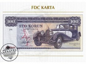FDC karta 100 korun Bugatti Royale 41 - 2024