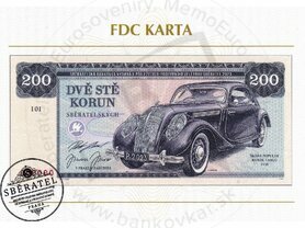 FDC karta 200 korun Škoda Popular Monte Carlo 2023
