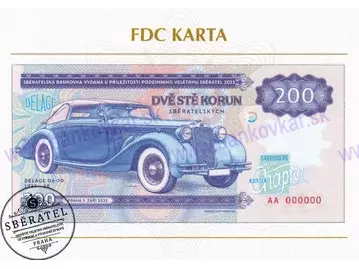 FDC karta Delage D6-70 1937-1938 - Sběratel Praha 09/2025