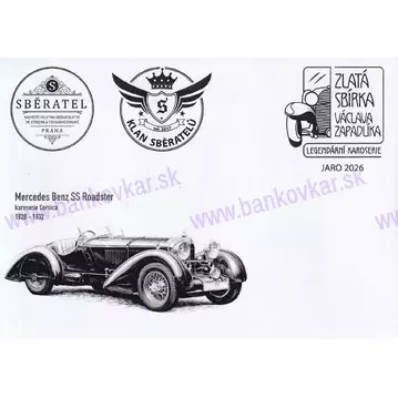 FDC obálka Mercedes Benz SS Roadster - Sběratel Praha 03/2026