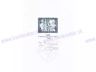 Grafický list 2011/12 - In memoriam M.Benka [1888-1971] 40.výročie úmrtia, podpis J.Česla