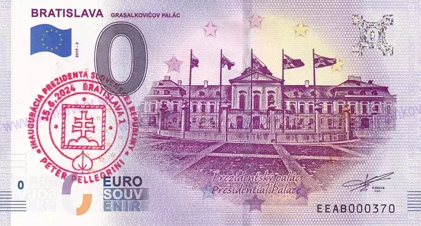 Grasalkovičov palác EEAB 2019-3 pečiatka P.Pellegrini