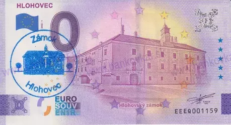 Hlohovec zámok EEEQ 2022-1 pečiatka Hlohovec zámok EEEQ 2022-1 pečiatka