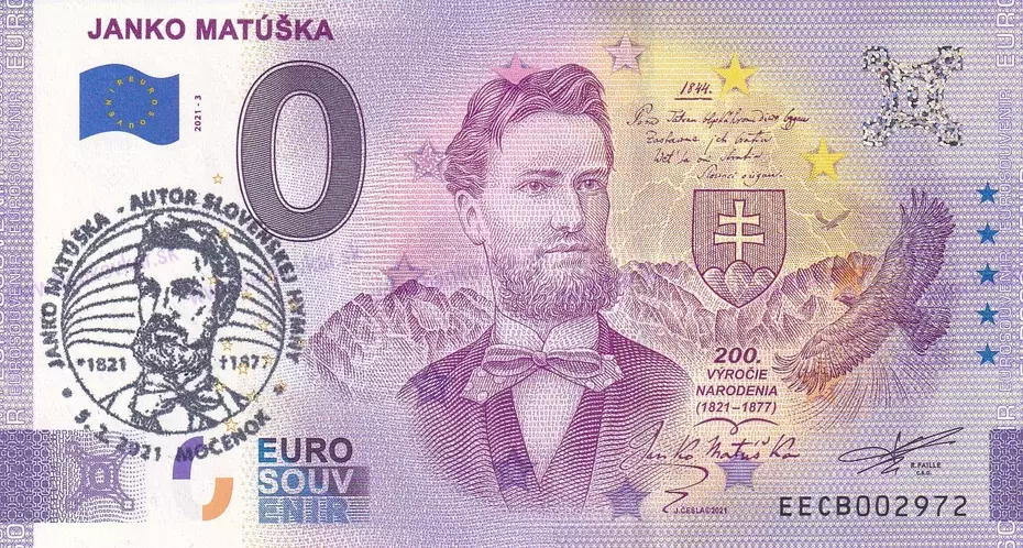 Janko Matúška EECB 2021-3 pečiatka pofis