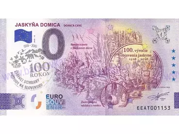 Jaskyňa Domica (EEAT 2026-10) pečiatka 100 rokov