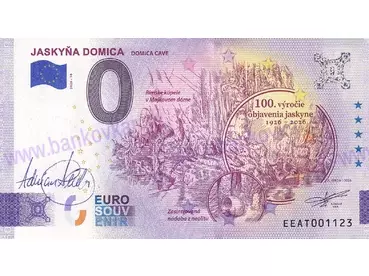 Jaskyňa Domica (EEAT 2026-10) podpis A.Ferda