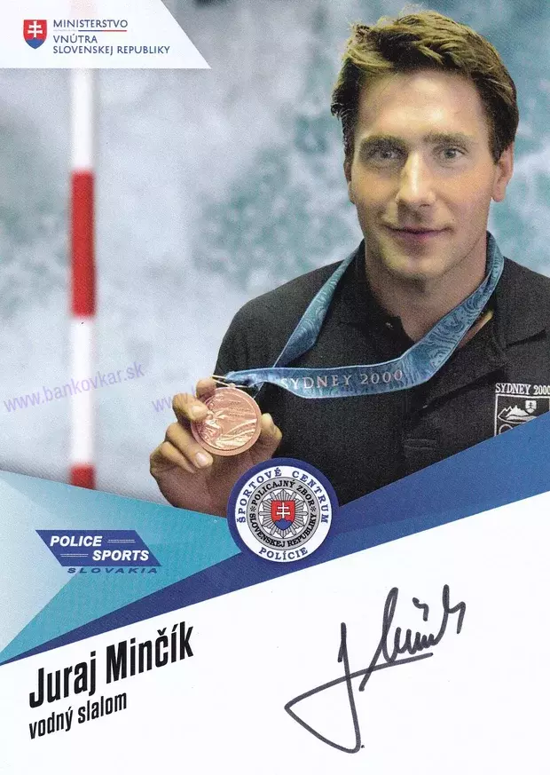Juraj MINČÍK podpisová karta s autogramom