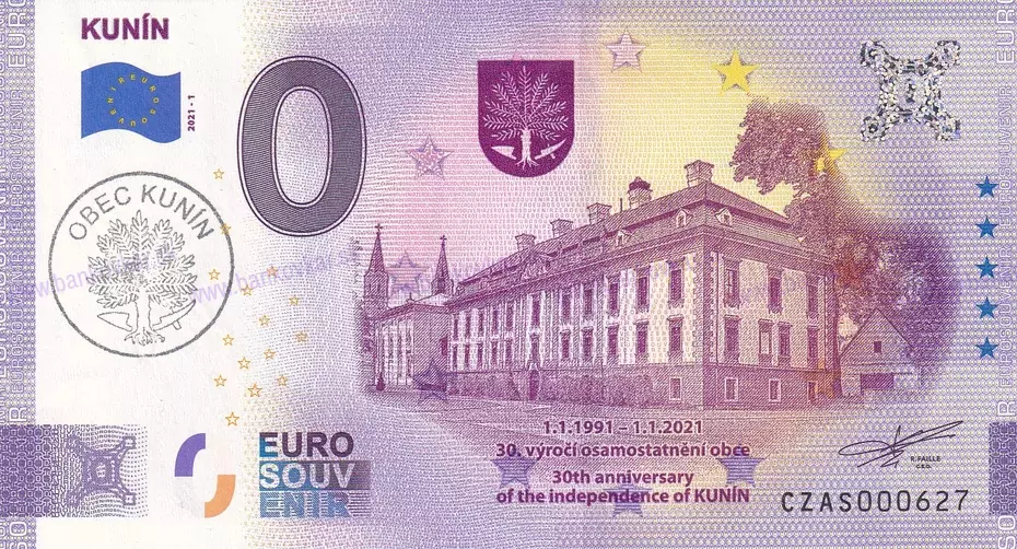 Kunín CZAS 2021-1 malá pečiatka
