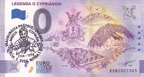 Legenda o Cypriánovi (EEBZ 2021-2) pečiatka 2024 mních Cyprián