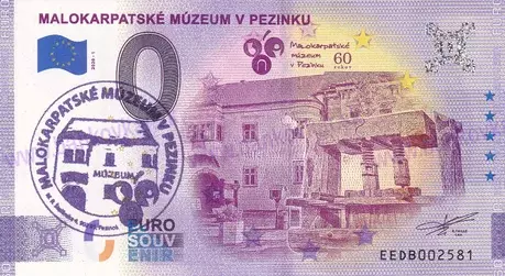 Malokarpatské múzeum v Pezinku EEDB 2020-1 pečiatka fialová