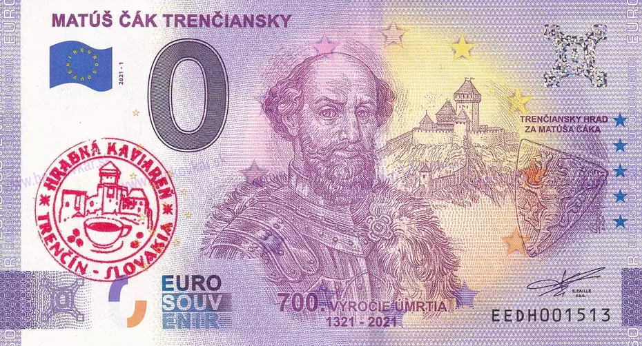 Matúš Čák Trenčiansky EEDH 2021-1 pečiatka červená