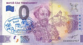 Matúš Čák Trenčiansky (EEDH 2021-1) pečiatka modrá