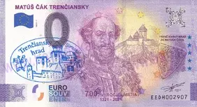 Matúš Čák Trenčiansky (EEDH 2021-1) pečiatka modrá