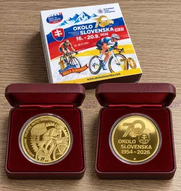 MEDAILA 40 mm - OKOLO SLOVENSKA 1954÷2026 , 70.ročník