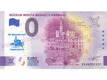 Múzeum mincí a medailí v Kremnici (EEHD 2025-1) pečiatka modrá