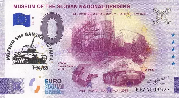 Múzeum SNP10 70 r.múzea pečiatka T-34/85