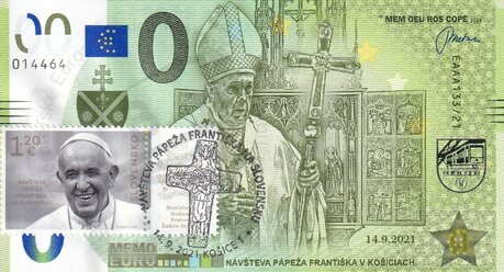 Návšteva pápeža Františka v Košiciach EAAA133/21 známka+pečiatka