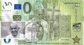 Návšteva pápeža Františka v Košiciach (EAAA133/21) známka+pečiatka