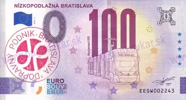 Nízkopodlažná Bratislava (EEGW 2026-2) pečiatka DPB červená