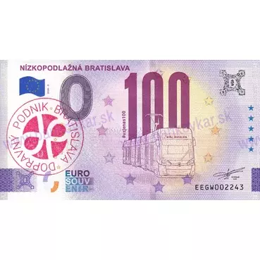 Nízkopodlažná Bratislava (EEGW 2026-2) pečiatka DPB červená
