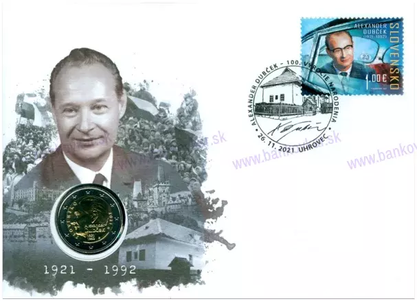 Numizmatická obálka: Alexander Dubček