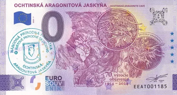 Ochtinská aragonitová jaskyňa EEAT 2024-7 pečiatka zelená