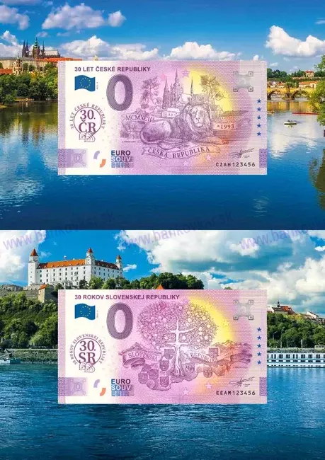 Oficiálny folder 30 LET ČESKÉ REPUBLIKY / 30 ROKOV SLOVENSKEJ REPUBLIKY