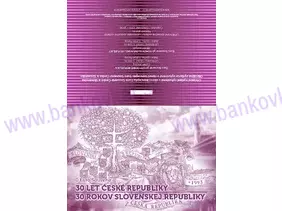 Oficiálny folder 30 LET ČESKÉ REPUBLIKY / 30 ROKOV SLOVENSKEJ REPUBLIKY