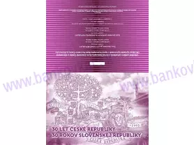 Oficiálny folder 30 LET ČESKÉ REPUBLIKY / 30 ROKOV SLOVENSKEJ REPUBLIKY
