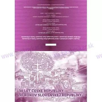 Oficiálny folder 30 LET ČESKÉ REPUBLIKY / 30 ROKOV SLOVENSKEJ REPUBLIKY