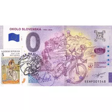 OKOLO SLOVENSKA 1954÷2026 (EEHP 2026-1) známka, pečiatka a podpis A.Ferda