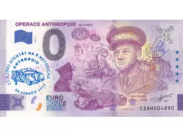 Operace Anthropoid (CZAH 2022-3) Jan Kubiš - pečiatka a podpis A.Ferda