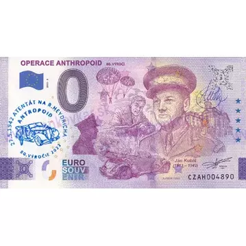 Operace Anthropoid (CZAH 2022-3) Jan Kubiš - pečiatka a podpis A.Ferda