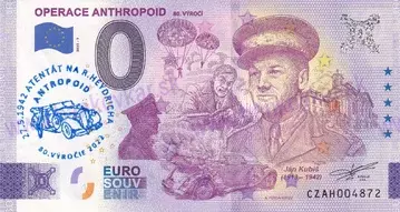 Operácia ANTHROPOID (CZAH2022-3) Jan Kubiš - pečiatka