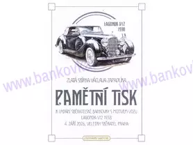 Pamätná tlač LAGONDA V12 1938 - Sběratel Praha 09/2026