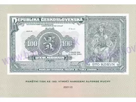 Pamätný list 160 rokov od narodenia A.MUCHU – okrový